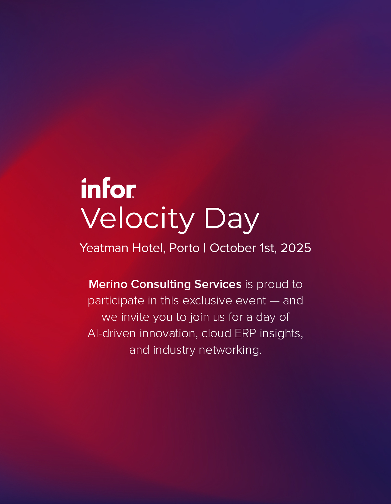 Infor Velocity Day Porto Oct. 2025