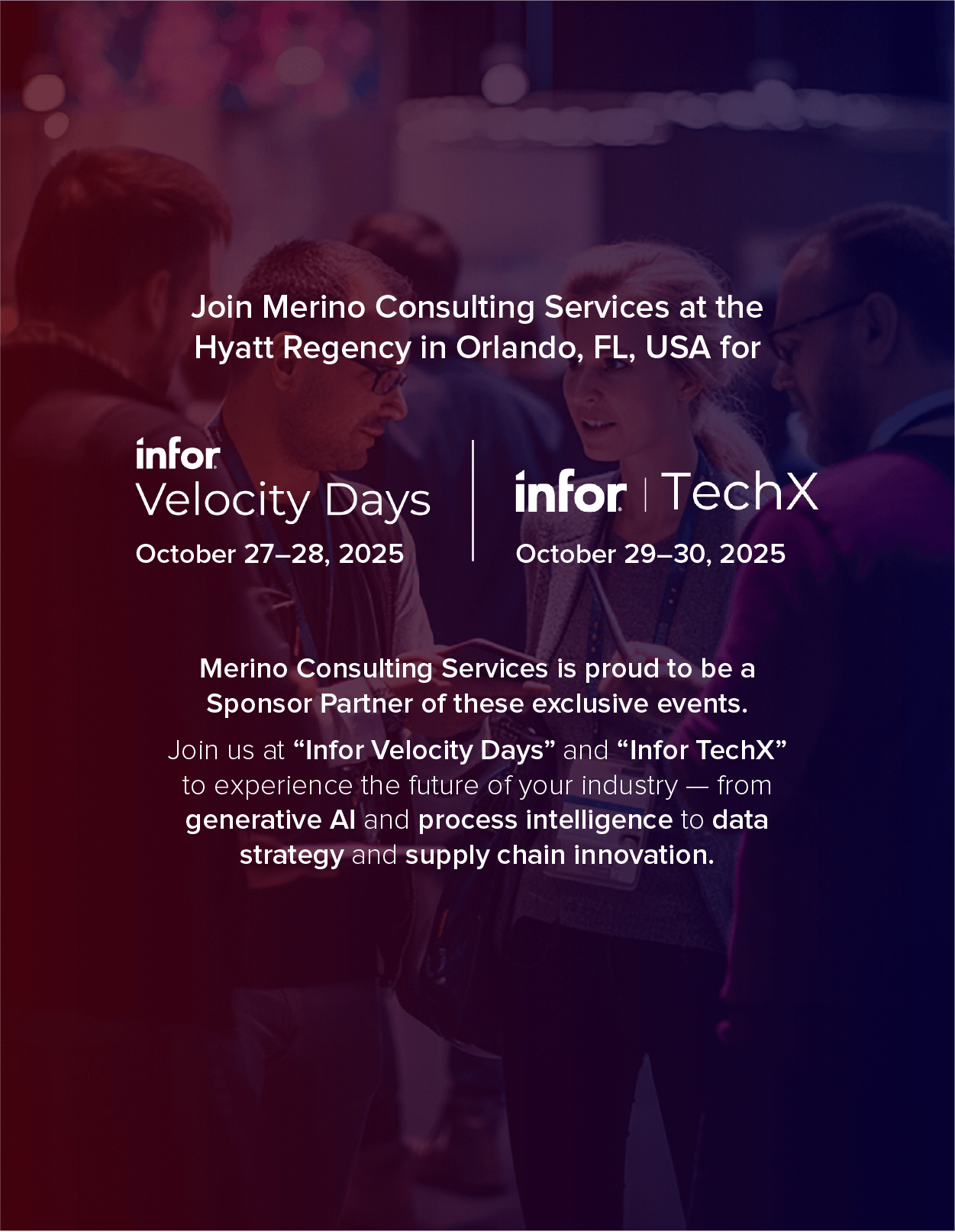 Infor Velocity Days and TechX – Oct. 2025