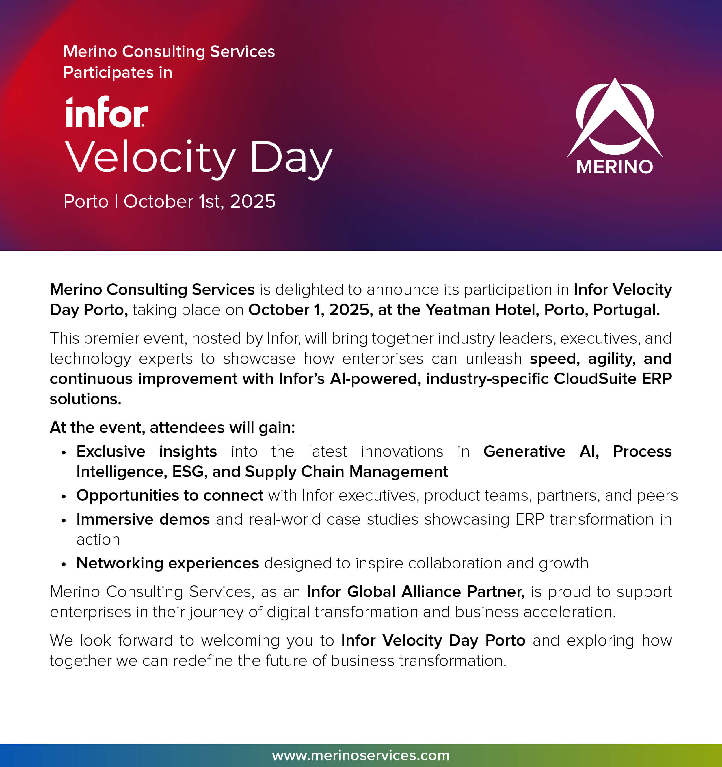 Infor Velocity Day Porto 2025