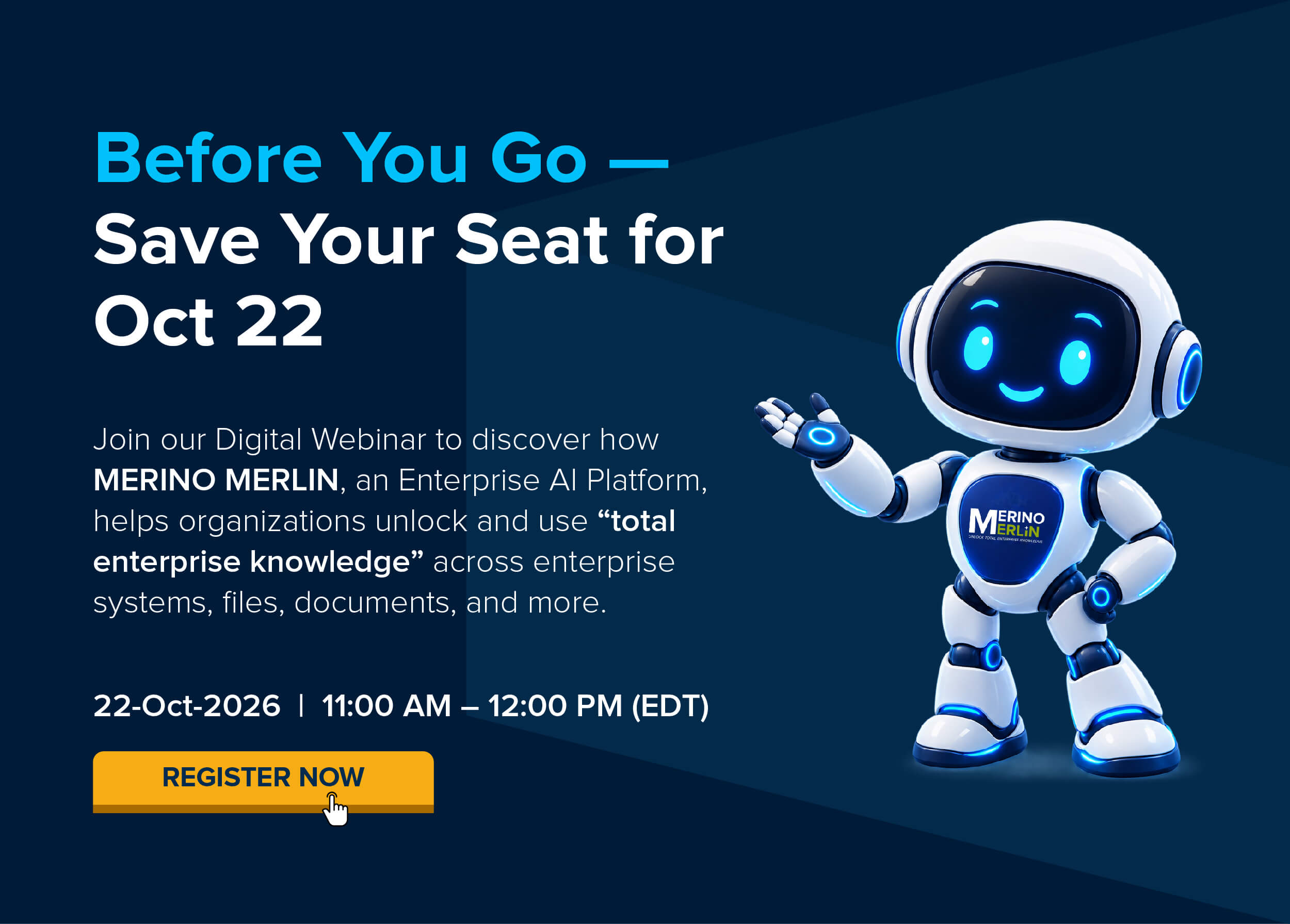 Merino Merlin Webinar - 22 Oct 2026, 11:00 AM - 12:00 PM (EDT). Register Now